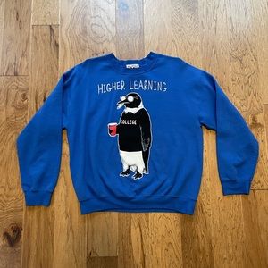 Riot Society Higher Learning Penguin Crewneck Sweatshirt